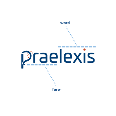 Image depicting that "praelexis" means "fore-word"